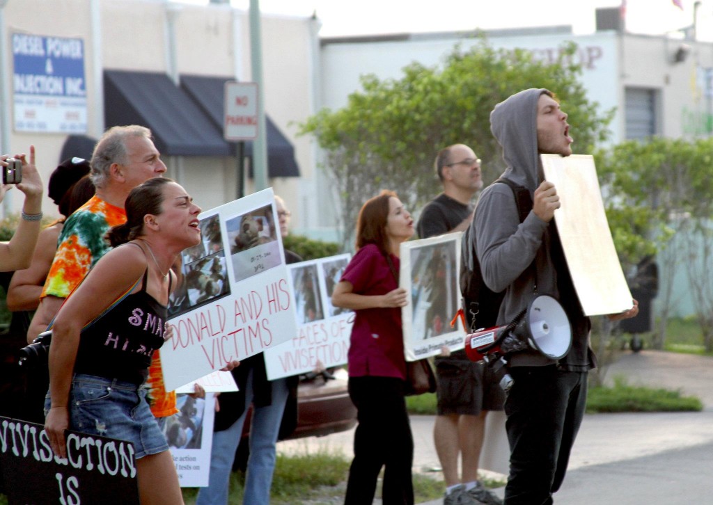 Early Morning Surprise Protest at Primate Products South Florida